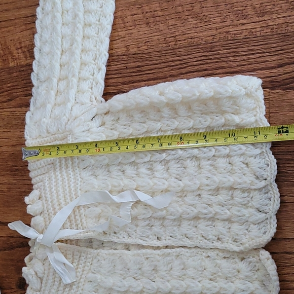 Vintage Handmade Knit Baby Sweater and Bonnet Set - Picture 6 of 11